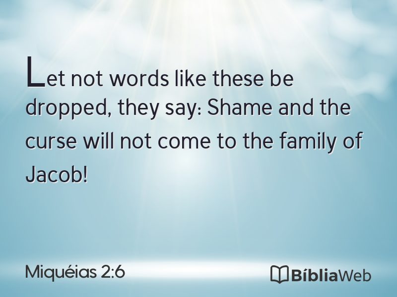 Miquéias 2:6 em imagem para compartilhar