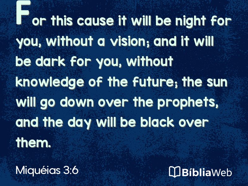 Miquéias 3:6 em imagem para compartilhar