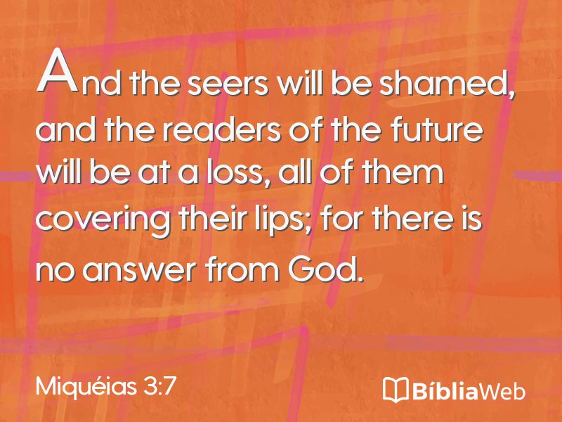 Miquéias 3:7 em imagem para compartilhar