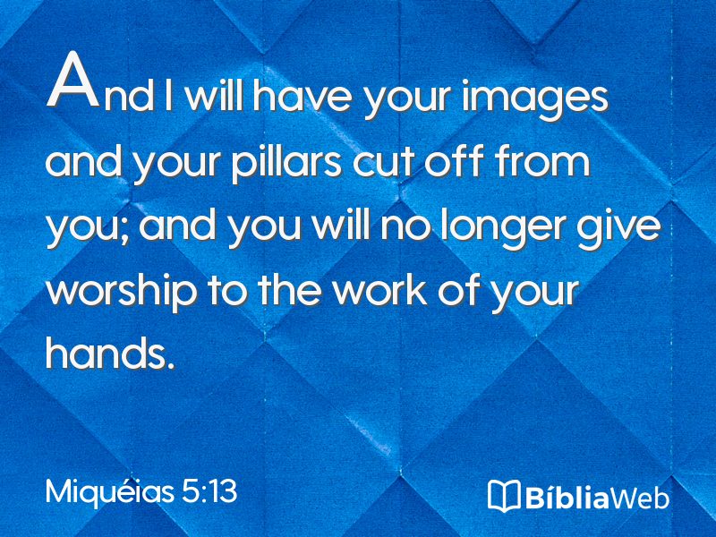 Miquéias 5:13 em imagem para compartilhar