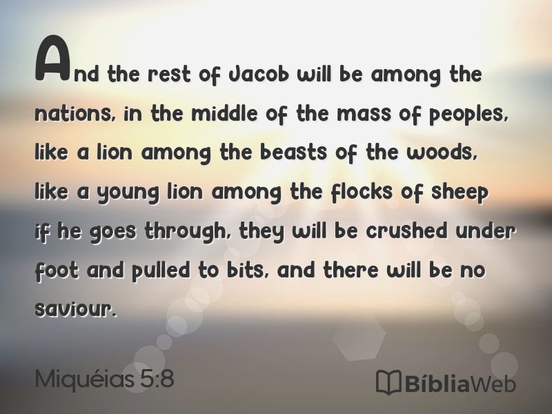 Miquéias 5:8 em imagem para compartilhar
