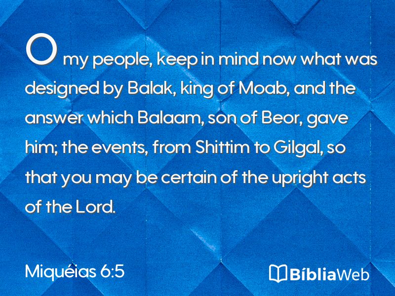 Miquéias 6:5 em imagem para compartilhar