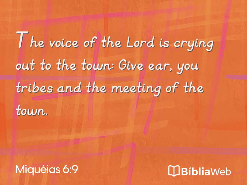 Miquéias 6:9 em imagem para compartilhar