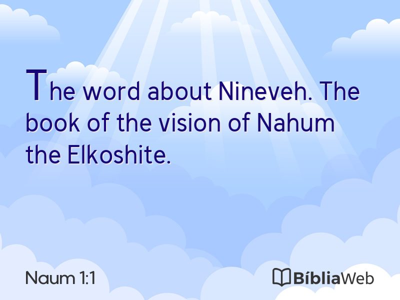 Naum 1:1 em imagem para compartilhar