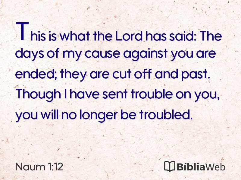 Naum 1:12 em imagem para compartilhar