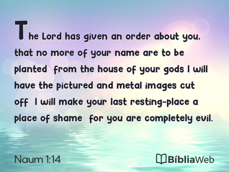 Naum 1:14 em imagem para compartilhar