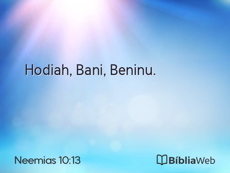 Neemias 10:13 em imagem para compartilhar