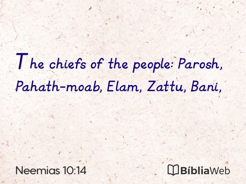 Neemias 10:14 em imagem para compartilhar