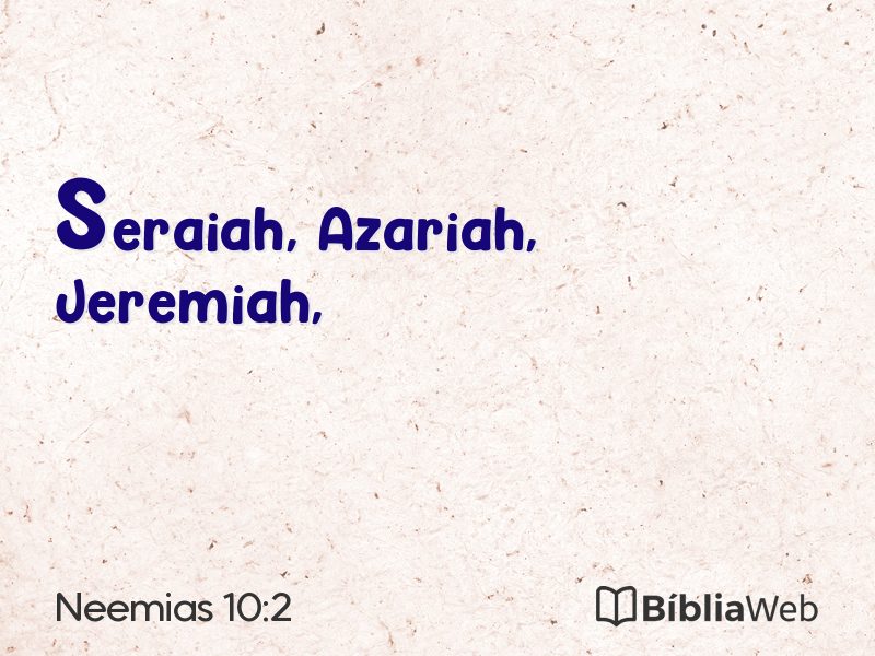 Neemias 10:2 em imagem para compartilhar