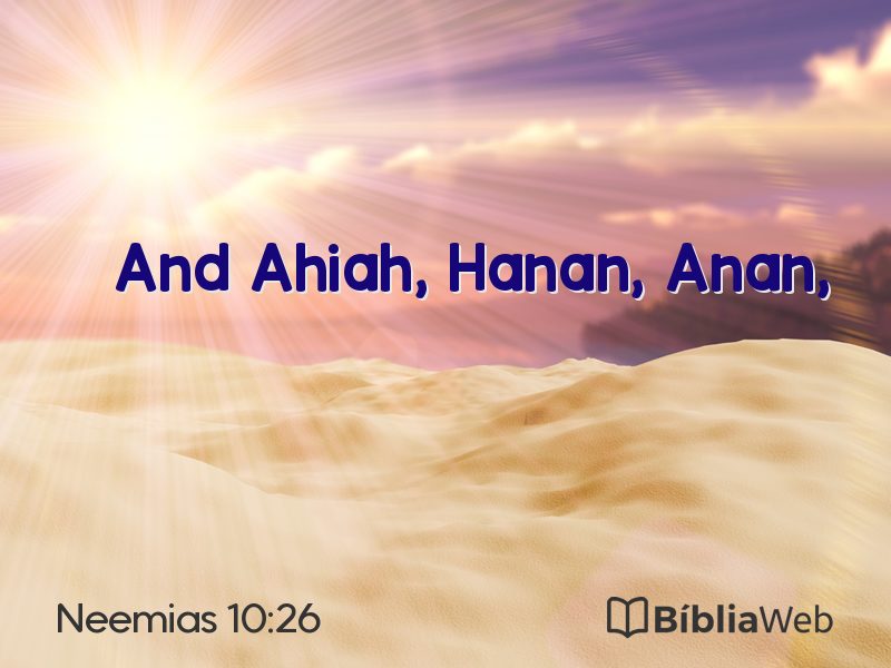 Neemias 10:26 em imagem para compartilhar
