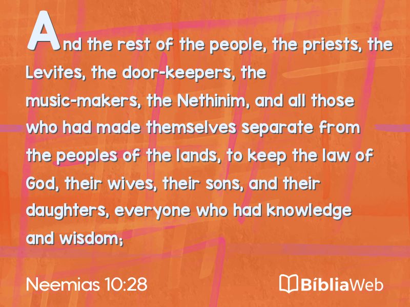 Neemias 10:28 em imagem para compartilhar