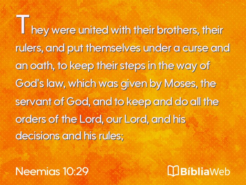 Neemias 10:29 em imagem para compartilhar