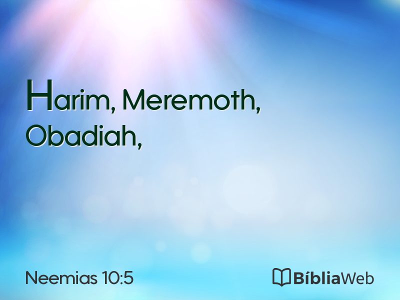 Neemias 10:5 em imagem para compartilhar
