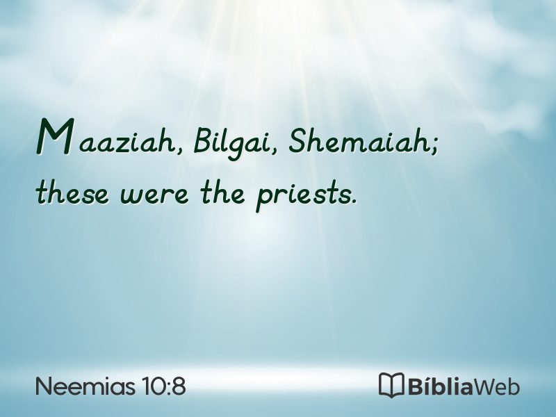 Neemias 10:8 em imagem para compartilhar