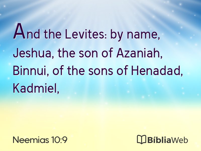 Neemias 10:9 em imagem para compartilhar
