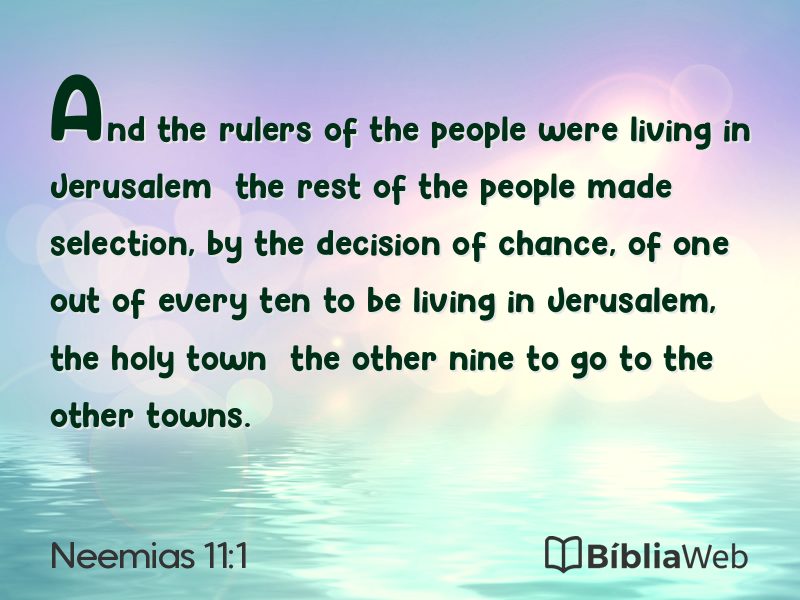 Neemias 11:1 em imagem para compartilhar