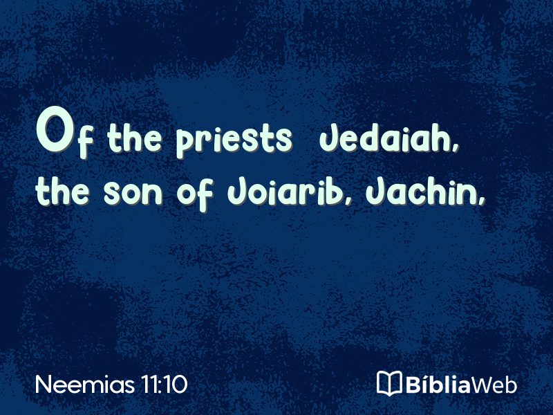 Neemias 11:10 em imagem para compartilhar