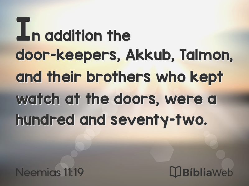 Neemias 11:19 em imagem para compartilhar