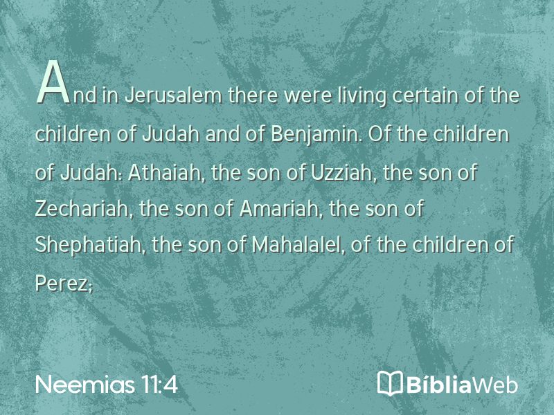 Neemias 11:4 em imagem para compartilhar