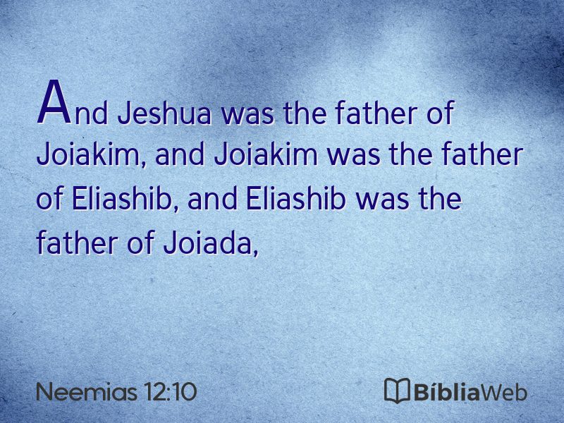 Neemias 12:10 em imagem para compartilhar