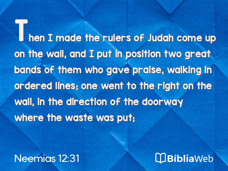 Neemias 12:31 em imagem para compartilhar