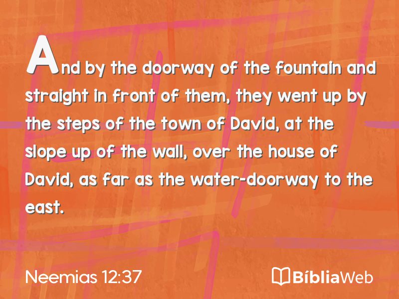 Neemias 12:37 em imagem para compartilhar