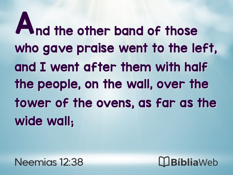 Neemias 12:38 em imagem para compartilhar