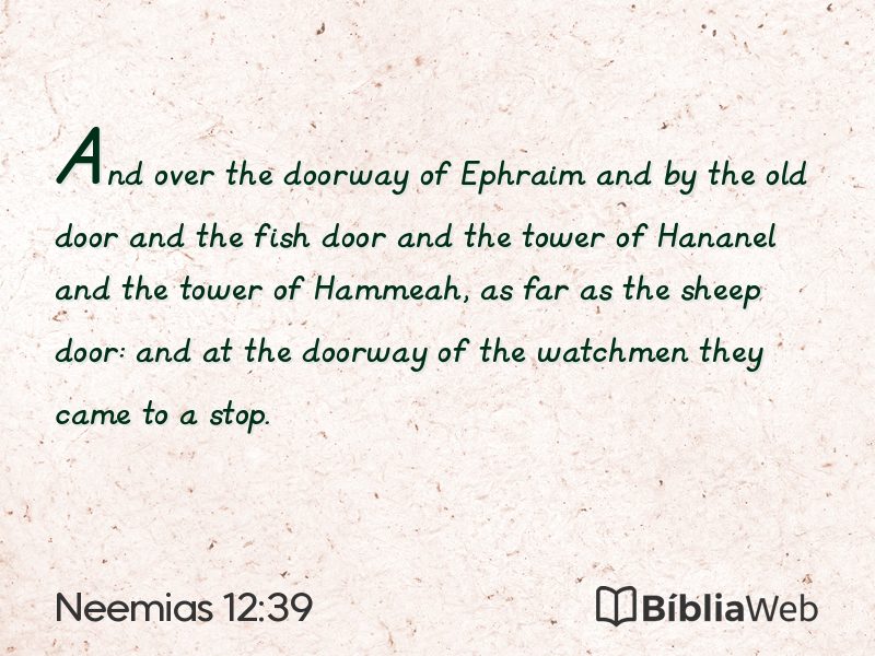 Neemias 12:39 em imagem para compartilhar