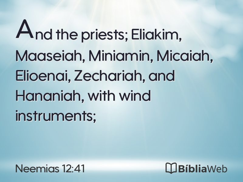 Neemias 12:41 em imagem para compartilhar