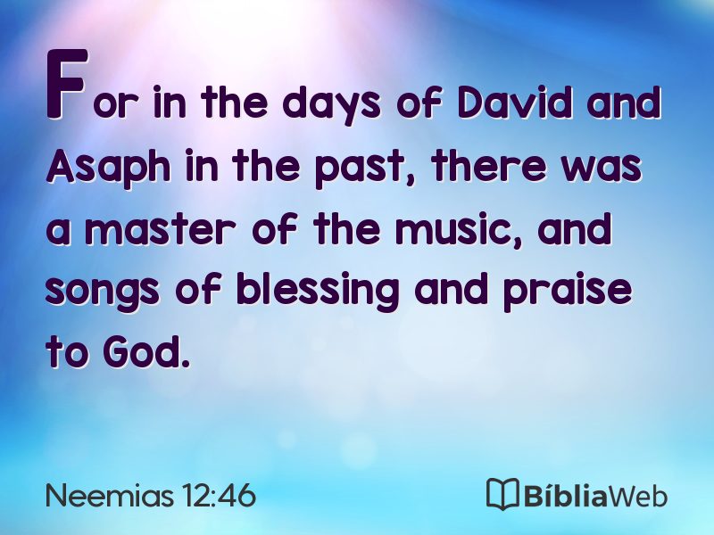 Neemias 12:46 em imagem para compartilhar