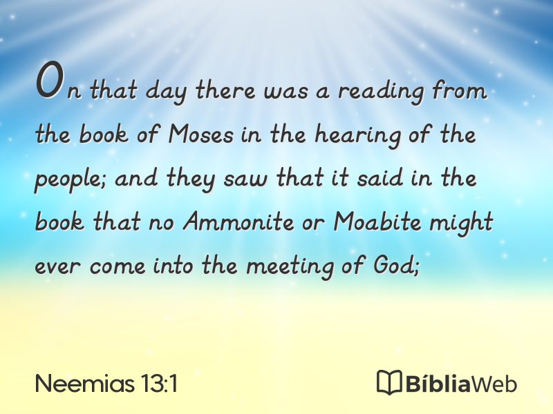 Neemias 13:1 em imagem para compartilhar