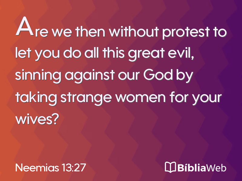 Neemias 13:27 em imagem para compartilhar