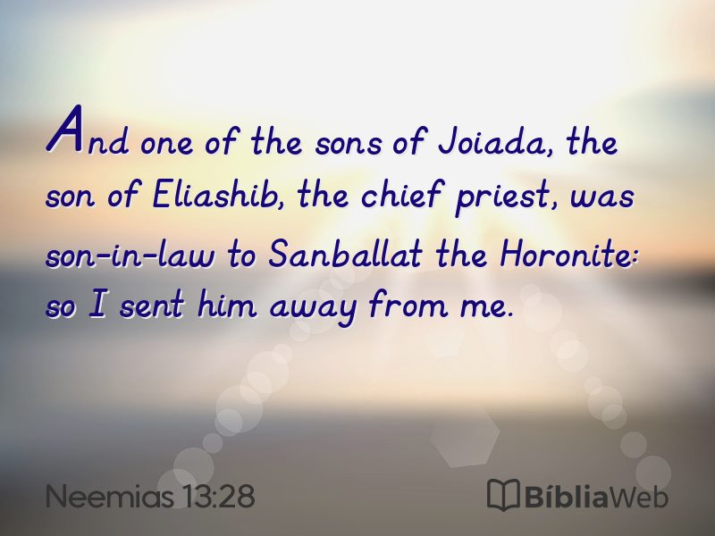 Neemias 13:28 em imagem para compartilhar