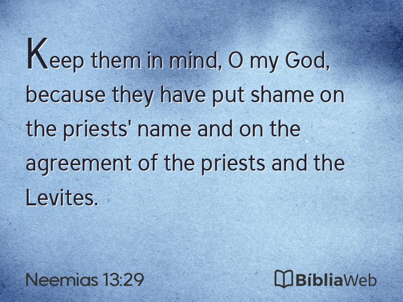 Neemias 13:29 em imagem para compartilhar