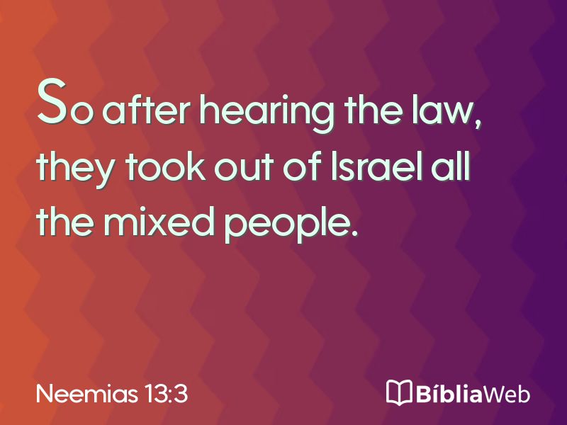 Neemias 13:3 em imagem para compartilhar