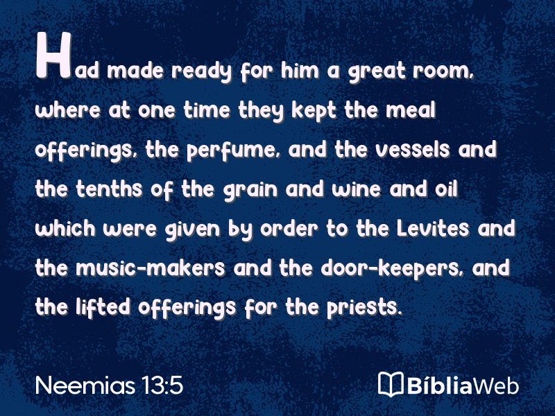 Neemias 13:5 em imagem para compartilhar