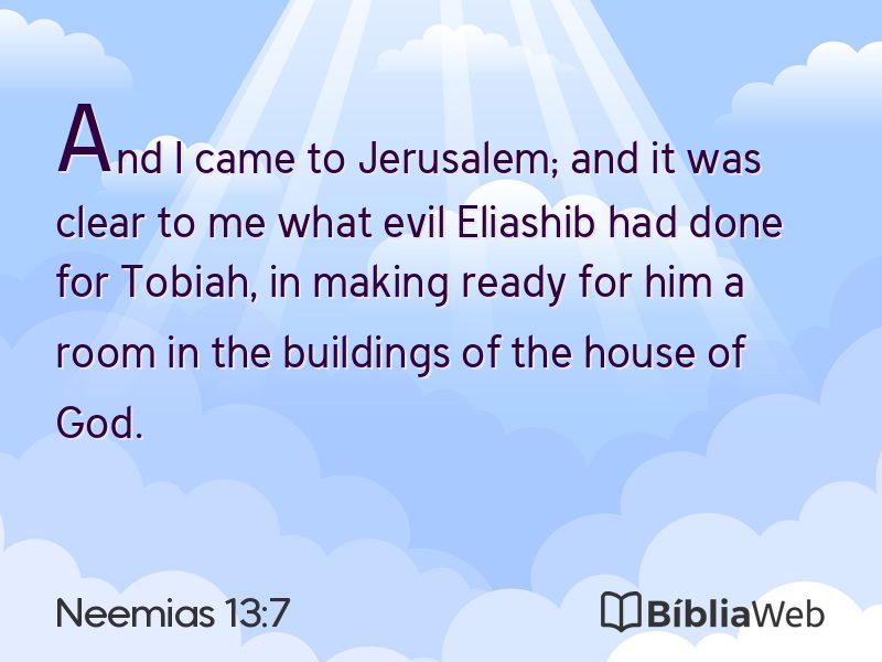 Neemias 13:7 em imagem para compartilhar
