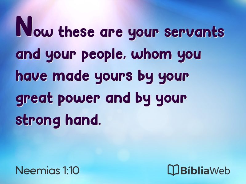 Neemias 1:10 em imagem para compartilhar