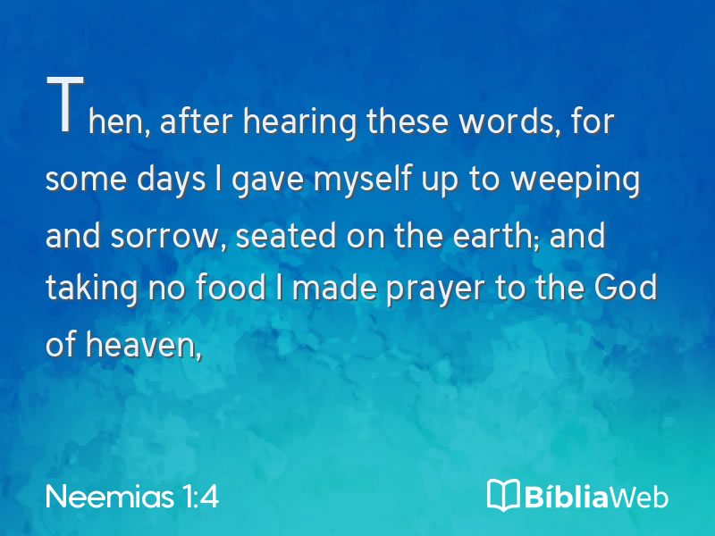 Neemias 1:4 em imagem para compartilhar