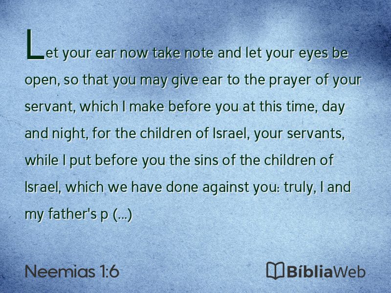 Neemias 1:6 em imagem para compartilhar