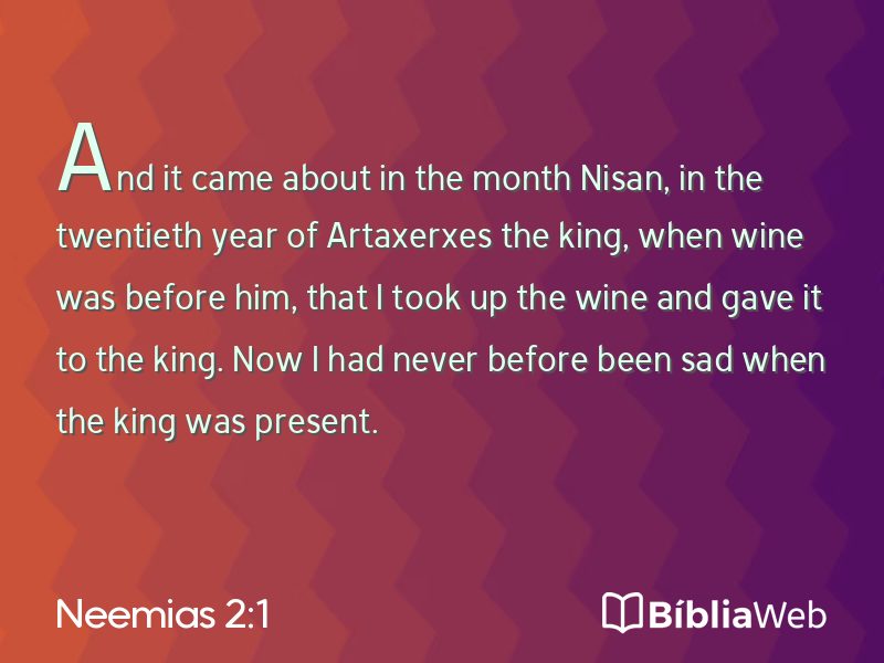 Neemias 2:1 em imagem para compartilhar