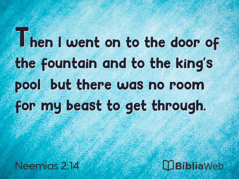 Neemias 2:14 em imagem para compartilhar