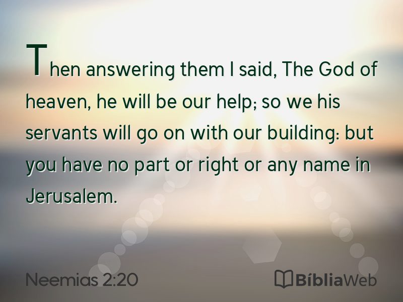 Neemias 2:20 em imagem para compartilhar