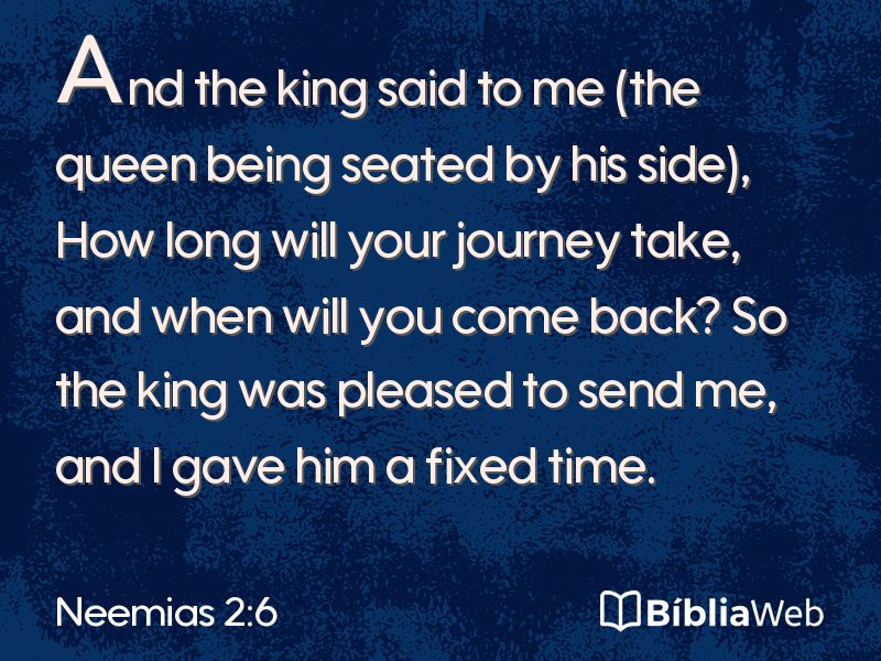 Neemias 2:6 em imagem para compartilhar