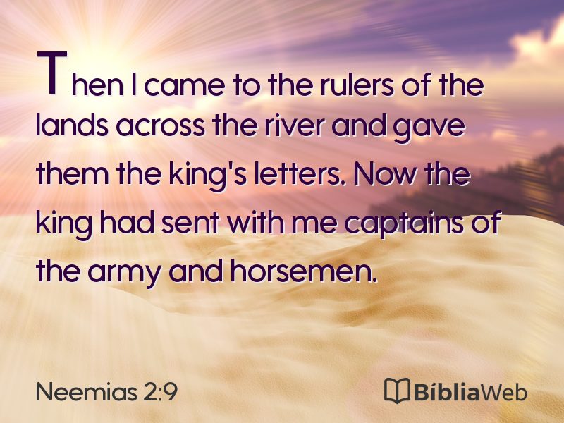 Neemias 2:9 em imagem para compartilhar