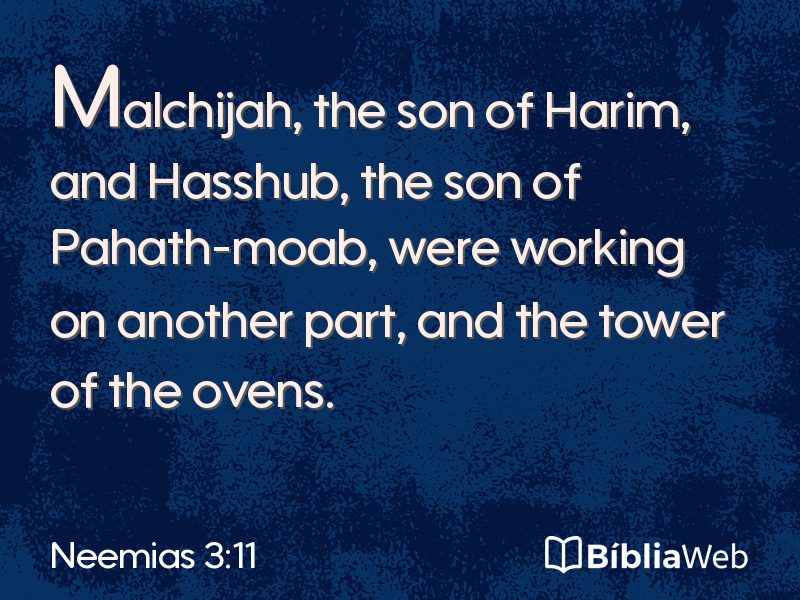 Neemias 3:11 em imagem para compartilhar