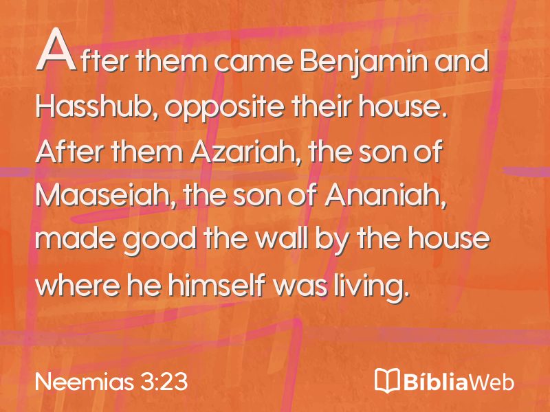 Neemias 3:23 em imagem para compartilhar
