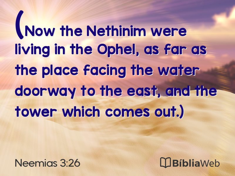 Neemias 3:26 em imagem para compartilhar