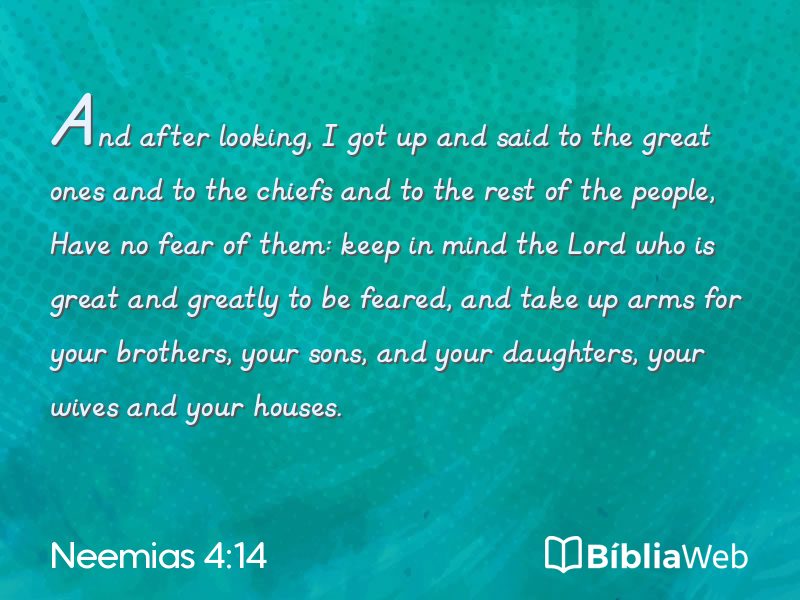 Neemias 4:14 em imagem para compartilhar