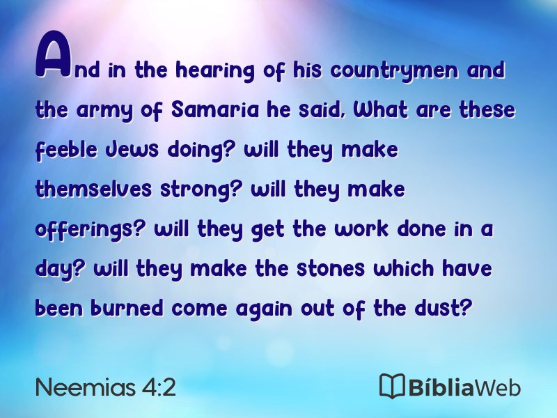 Neemias 4:2 em imagem para compartilhar